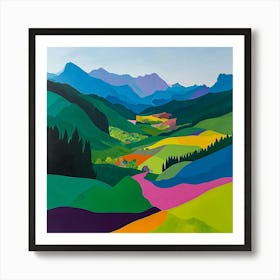 Colourful Abstract Tatra National Park Poland 3 Art Print