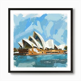 A Sydney Opera House In Sydney Expressive Stroke 1719930901 4 Art Print