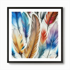 Ornate bird feathers 2 Art Print