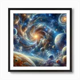 Space Painting Art Print