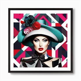 Woman In A Hat 19 Art Print