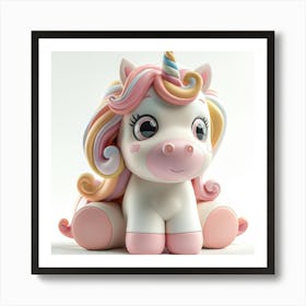 Rainbow Radiance Unicorn 1 Art Print