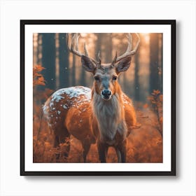 465305 A Beautiful Deer, A Brown Horse, A White Owl, A Be Xl 1024 V1 0 Art Print