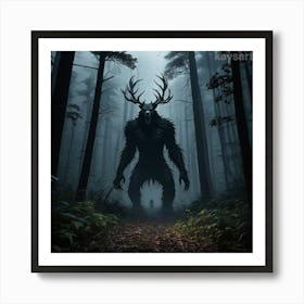 Deer In The Woods Art Print