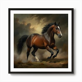 Horse Galloping Art Print