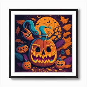 Halloween Pumpkin 8 Art Print