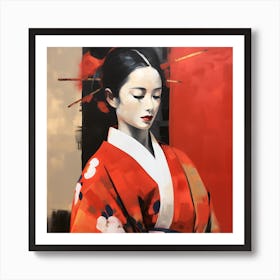 Artjuicebycsaba Close Up Style Minimalist Zen Japanese Noh Thea F4b400f4 D55e 49eb Adb3 5bacdbf0b1da Denoised Upscaled X4 Art Print