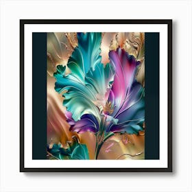 Abstract Flower Painting 1 Art Print