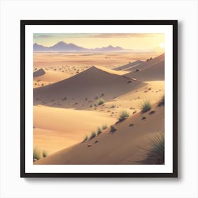 Desert Landscape 3 Art Print