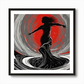 Woman In The Water 1 Art Print