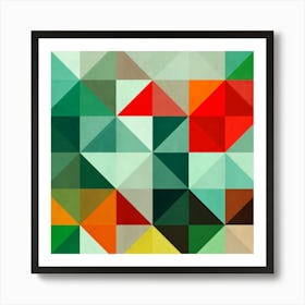 Squares and triangles in harmony 1 Art Print