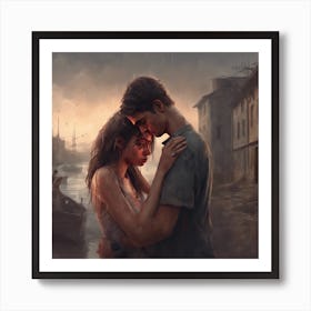 637747 A Young Man Holds His Girlfriend And Cries Xl 1024 V1 0(2) Art Print