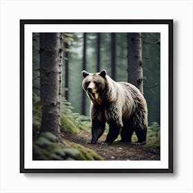 Grizzly Bear In The Forest 7 Art Print