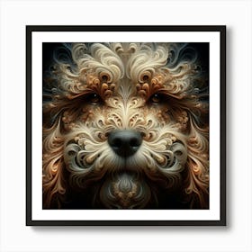 Fractal Dog 2 Art Print