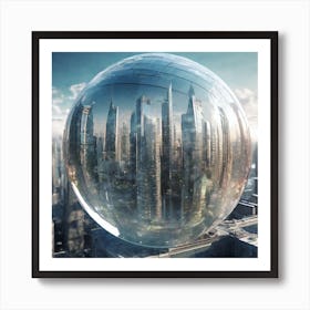 Futuristic Cityscape 92 Art Print