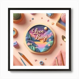 Love Laugh 3 Art Print