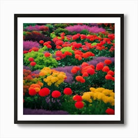 Colorful Flower Garden Art Print