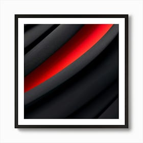 Abstract Black And Red Art Print