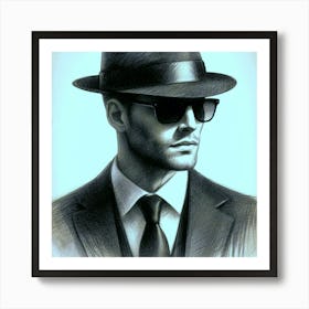 Creative Male Portrait 100 Art Print