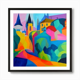 Abstract Travel Collection Prague Czech Republic 4 Art Print