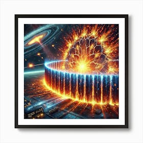 Celestial Firewall Defensive Shield Art Print