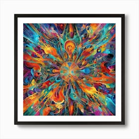 Psychedelic Abstract Painting Art Print