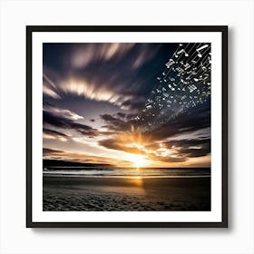 Music Notes In The Sky 10 Art Print