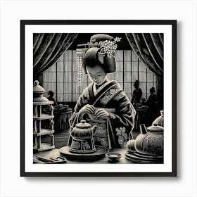 Creativel Geisha Illustration 147 Art Print