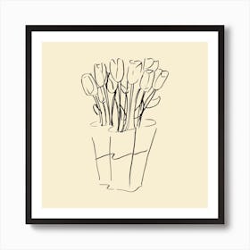 Amsterdam Tulips In A Vase Art Print