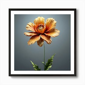 3d Rendering Of A Flower Art Print