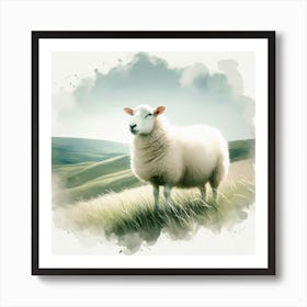 Sheep In The Field 3 Art Print