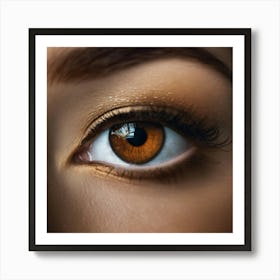 Close Up Of A Brown Eye 3 Art Print