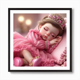 Little Princess Sleeping Art Print