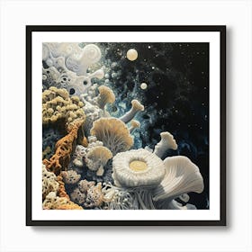 'Cosmic Mushrooms' Art Print