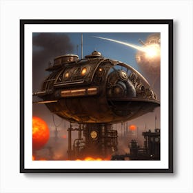 Steampunk City Art Print