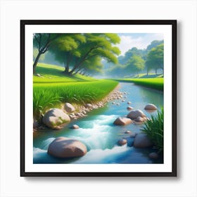 River In The Grass 12 Art Print