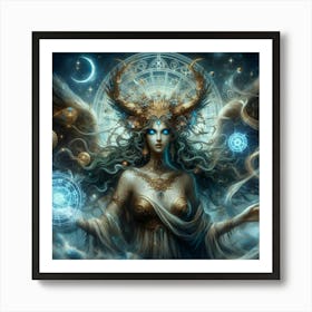 Ancient Greek Goddess Nyx 1 Art Print