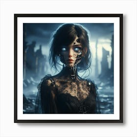 Cyborg Girl 3 Art Print