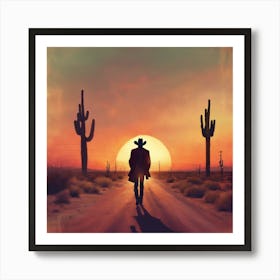 The Gram Parsons Saga: The Walk Out Of Joshua Tree From Room 8. Art Print