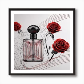 443243 Black And Red Thin Lines With Pen And Ink That For Xl 1024 V1 0 Art Print