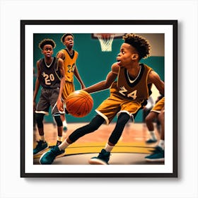 Basketball Game Art Print