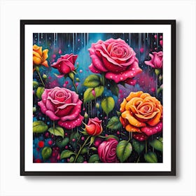 Raining Roses Art Print