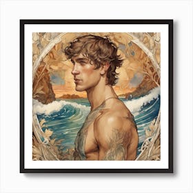 Man With Tattoos Art Print