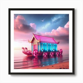 Chinese Boat Art Print