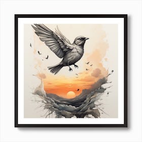 Bird In Flight Art Print