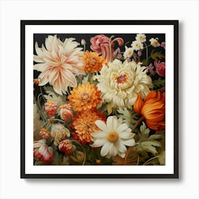 Oil Flower (4) Art Print