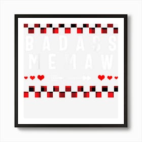 Grandmother Badass Memaw Spoiling Buffalo Plaid Amazing Moth Art Print