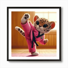 Karate Cat 9 Art Print