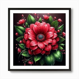 Red Flower Art Print