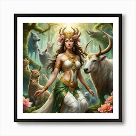 Goddess Of The Forest 10 Art Print